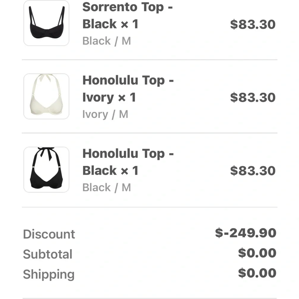 Monday Swimwear Black Underwire Bikini Top